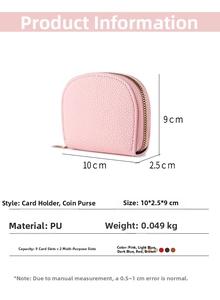 Pink lychee texture card holder detail showing 9 slots and 10x2.5x9cm dimensions