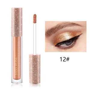 Λεπτομερής προβολή της υγρής σκιάς MISS ROSE στο 12# Golden Brown με εφέ γκλίτερ