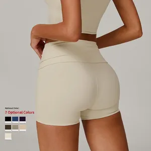 Short de yoga taille haute séchage rapide pour femme avec effet push-up