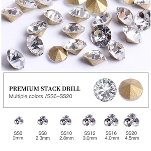Sparkling crystal nail rhinestones in assorted sizes from SS6 to SS20 for DIY nail art