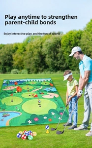 Juego de golf de precisión para exterior con alfombra de puntuación y bolas adhesivas