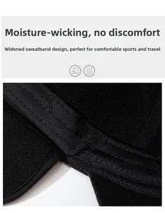 Detail of the widened sweatband with breathable moisture-wicking fabric inside the cap