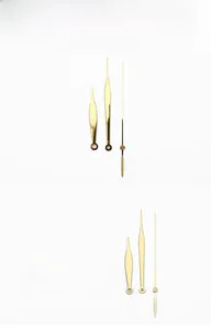 Polished gold clock hands set model 1093 featuring a streamlined spindle design