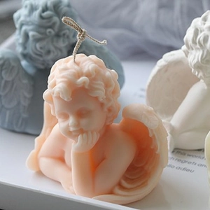 3D Engel Silikonform DIY Handgefertigte Kerzenherstellung Gips Seife Harz Handwerkzeug Cherub Baby Design Wohnkultur
