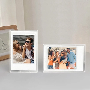 Minimarcos de fotos de acrílico transparente verticales y horizontales para fotos polaroid