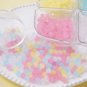 Mini cuentas de resina de caramelos de estrella para manualidades en plato decorativo