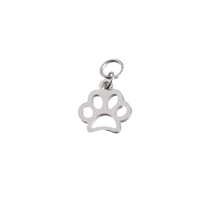 Pendentif patte de chien évidé en acier inoxydable argenté pour la création de bijoux