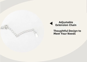 Macro detail of the adjustable S925 silver extension chain for the heart rose necklace