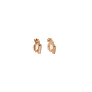 Minimalist geometric circular gold clip-on earring converters for DIY jewelry design
