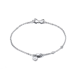 S925 sterling silver figaro chain necklace with delicate butterfly pendant and hallmark