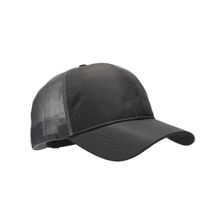 Cappellino trucker grigio scuro con trama esagonale e rete traspirante ad asciugatura rapida