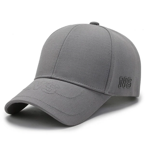 Unisex dark grey breathable mesh baseball cap with NS embroidery for outdoor sport