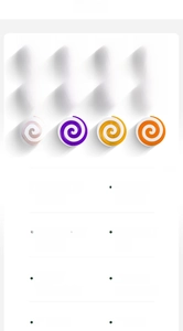 Detailed size chart for plastic swirl candy decorations in 25mm, 35mm, and 45mm