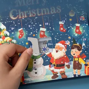 Christmas advent calendar toy with 24-day countdown and DIY snowflake bracelet charms