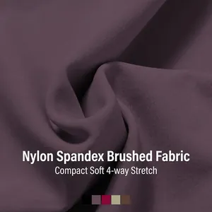 Brushed spandex yoga set in deep purple-grey with high elasticity and multi-color options