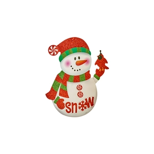 Christmas snowman window stickers with glitter accents and SNOW text for 2025 holiday decor