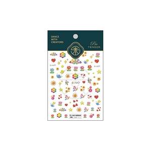 3D colorful cartoon nail art stickers with rainbow and flower motifs TS-1492