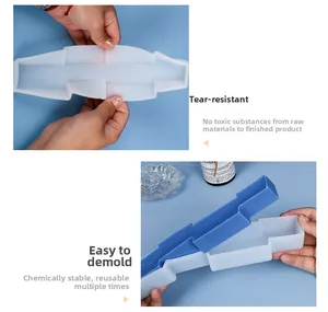 Close-up of flexible silicone mold showing high durability and easy release for resin crafts