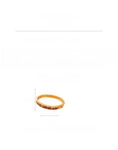 Détail du bracelet vintage plaqué or 24 carats montrant un poids de 23,9g et 6,8cm de diamètre