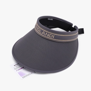 Women's UV protection sun visor with large brim and stylish letter embroidery