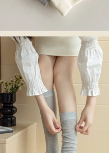 Detail of grey ballet slouch socks showing fine ribbed texture and breathable mesh knit