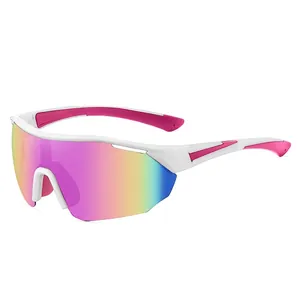 Polarized Sports Sunglasses PC Frame TAC Lens UV Protection Outdoor Cycling Running Large Lens Mirror Coating Unisex