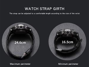 Cinturino per orologio digitale regolabile, perimetro da 16,5 cm a 24,6 cm