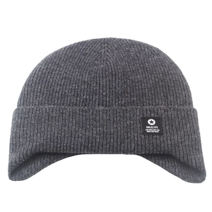 Bonnet en tricot gris foncé avec protège-oreilles et doublure polaire pour l'hiver