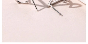 Detailed macro view of S925 sterling silver stud earring post with engraved purity hallmark