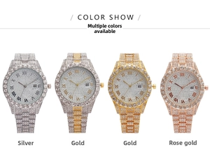 Fashion watches with full diamond accents in silver, gold, rose gold and mixed gold