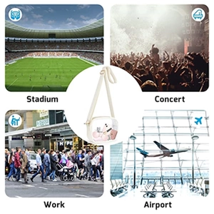 Clear PVC crossbody bag used in stadium, concert, and airport security checks