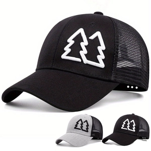 Cappello Trucker Con Ricamo Due Alberi Rete Traspirante Berretto Da Baseball Regolabile Per Outdoor Protezione Solare
