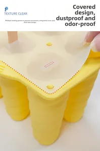 Détail du moule à glace en silicone à 6 cavités avec couvercle et bâtons intégrés