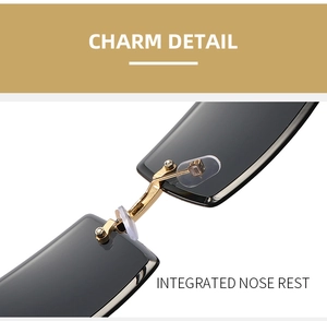 Detailed macro view of the gold metal bridge and transparent silicone nose pads on sunglasses