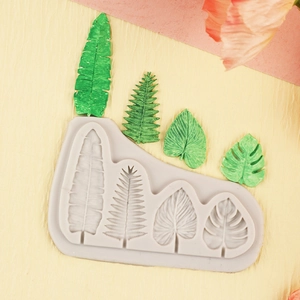 Stampo in silicone per foglie da decorazione torte con quattro diverse forme di fogliame