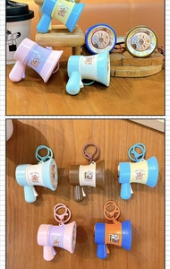 Lindo llavero grabador de megáfono Capybara para decoración de mochilas escolares