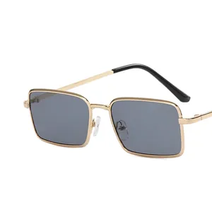 Square Metal Frame Sunglasses UV400 Protection Vintage Fashion Eyewear For Men Women Outdoor