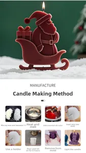 Detaillierte Anleitung zur Herstellung einer Weihnachtsmann-Kerze mit Silikonform