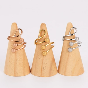 Frosted ball spiral open rings with diamonds in gold, rose gold and silver finishes