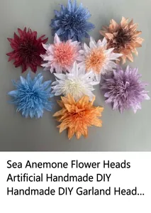 Detailansicht von bunten künstlichen Chrysanthemenblüten für DIY-Dekorationen
