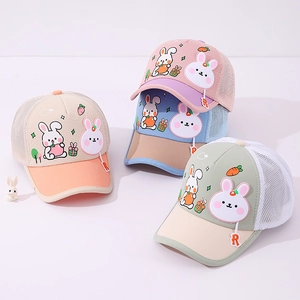 Casquette de baseball respirante pour enfants avec motif lapin pour protection solaire