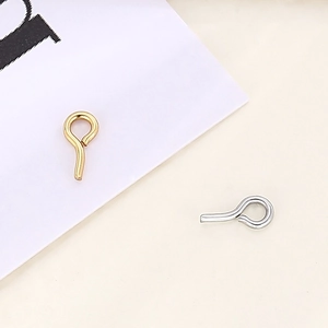 DIY stainless steel eye pins in gold and silver finish for jewelry making