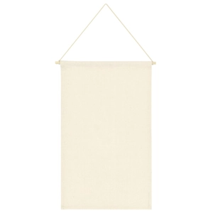 Nordic cream canvas banner for pins and badge collection display with wooden rod