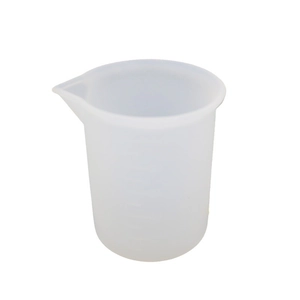 100ml translucent silicone measuring cup with scale for DIY crystal resin casting