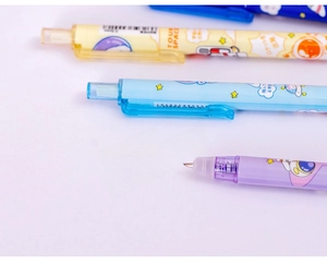 Set penne gel cancellabili 0.5mm punta fine simpatico design astronauta cancelleria retrattile