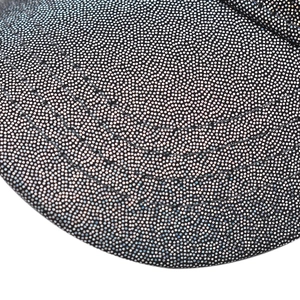 Sparkly glitter baseball cap with gradient sequins and reinforced stitching detail