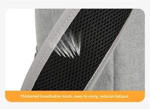 Detail of the thickened honeycomb breathable mesh padding on the picnic backpack straps