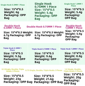 Detailed specification chart for dreadlock crochet hooks in various sizes and weights