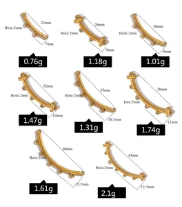 Detailed size chart for stainless steel bohemian multi-hole curved connectors DIY