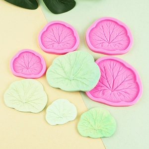 Leaf vein silicone mold set for fondant cake decorating and DIY clay crafting projects